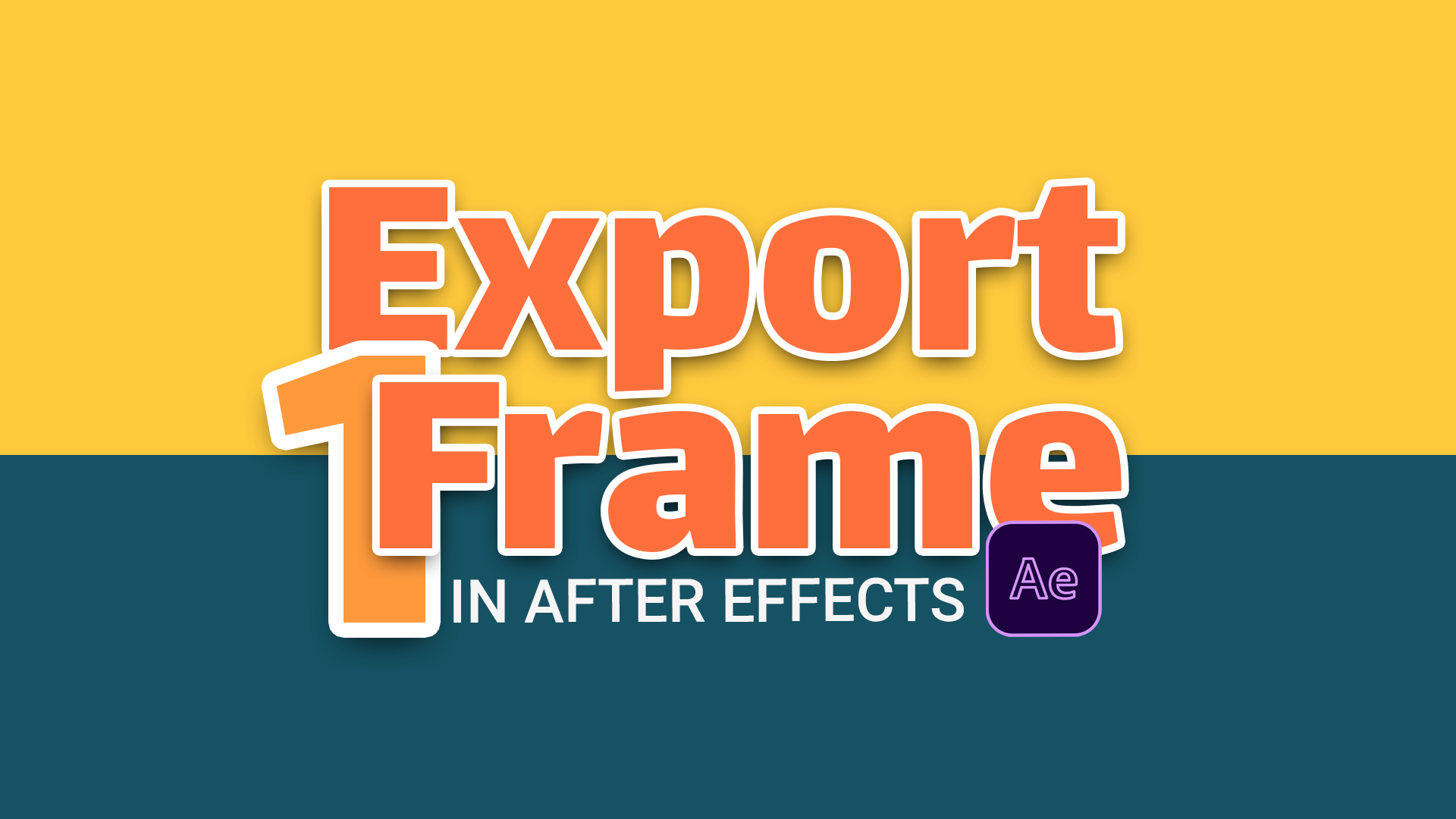 Export a Single Frame in After Effects